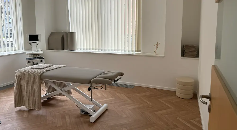 Moderne Praxisräume von Eden Physiotherapie München an zentraler Lage